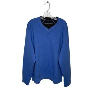 Tommy Bahama 100% Cotton Mens Blue Sweater Size XL